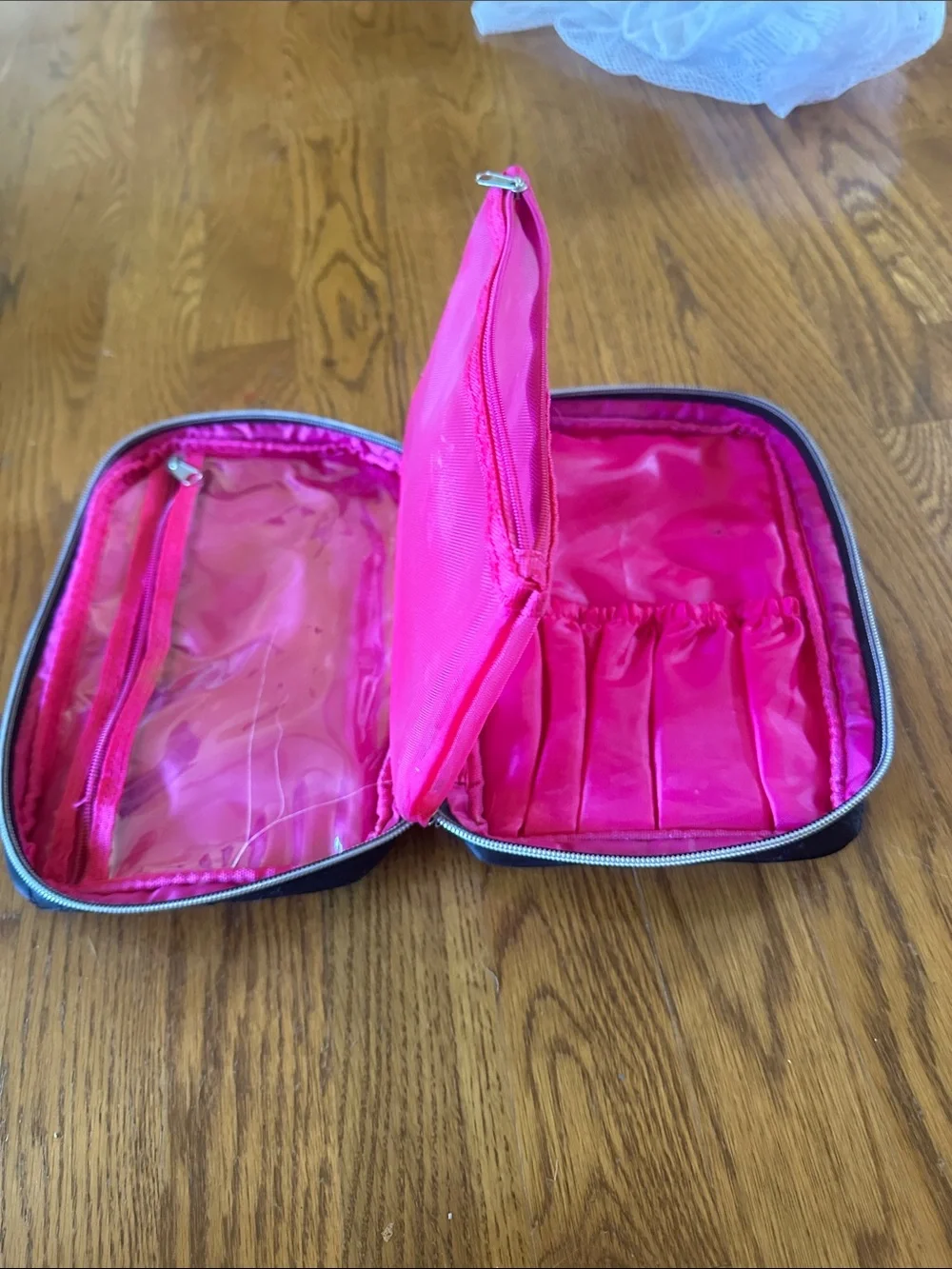 Portable Hot Pink Travel Cosmetic & Jewelry Organizer
